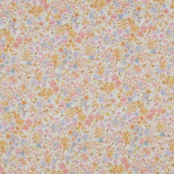 Baumwoll Voile Digital kleine Blumen - cremeweiss
