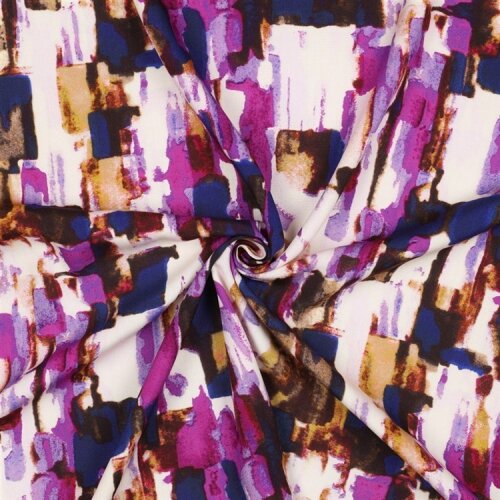 Viskosestoff Digital abstrakte Muster - lila