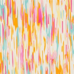 Viskosestoff Digital bunte Streifen - creme