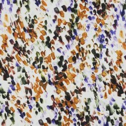 Viskosestoff Digital Tupfenmuster - creme