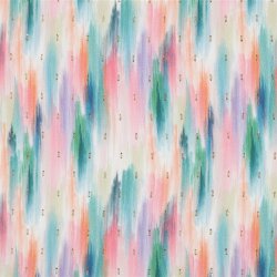 Viskose Lurex Digital buntes Muster - grün