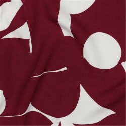 Viskosestoff Blumenschatten - weinrot
