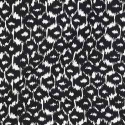 Viskosestoff Musterstreifen - schwarz