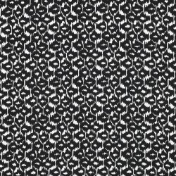 Viskosestoff Musterstreifen - schwarz