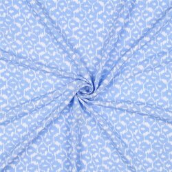 Viskosestoff Musterstreifen - hellblau