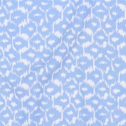 Viskosestoff Musterstreifen - hellblau