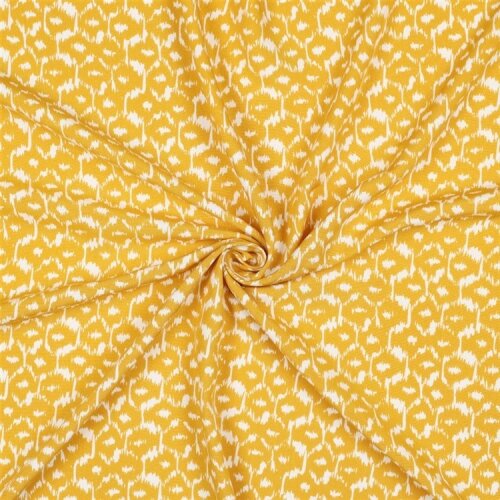 Viskosestoff Musterstreifen - gelb