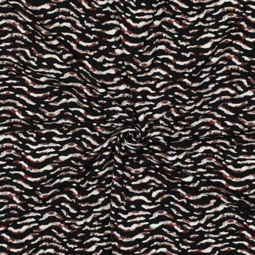 Viskose Baumwolljersey Digital Tiere SKIN - schwarz