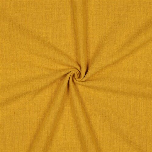 Baumwollstoff Slub vorgewaschen - ocker