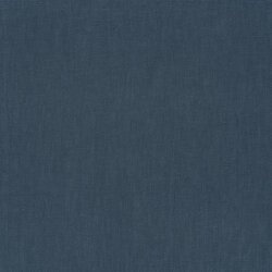 Leinen Stoff *Lara* vorgewaschen Uni - stahlblau