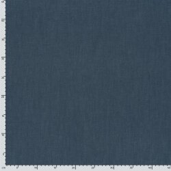 Leinen Stoff *Lara* vorgewaschen Uni - stahlblau