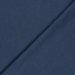 Leinen Stoff *Lara* vorgewaschen Uni - indigoblau
