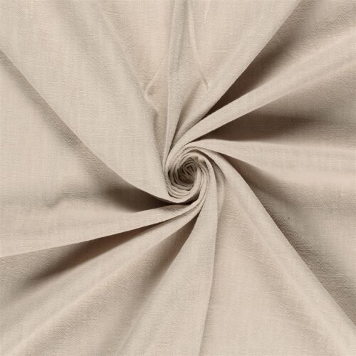 Leinen Stoff *Lara* vorgewaschen Uni - hellbeige