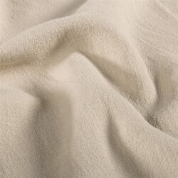 Leinen Stoff *Lara* vorgewaschen Uni - hellbeige