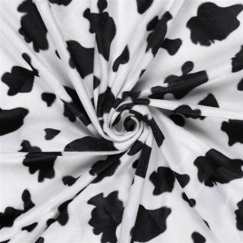 Tierfellimitat Kuh – schwarz