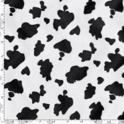 Tierfellimitat Kuh – schwarz