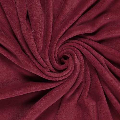 Wellnessfleece *Marie* Uni - dunkel kirschrot