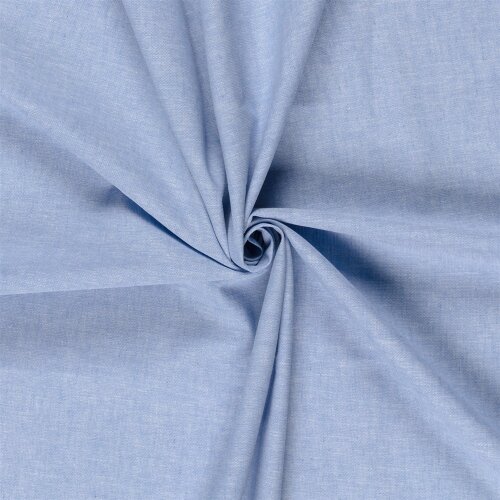 Leinen Chambray Uni Meliert - babyblau