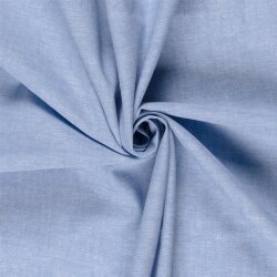 Leinen Chambray Uni Meliert - babyblau