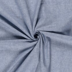 Leinen Chambray Uni Meliert - indigo