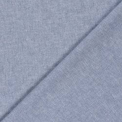 Leinen Chambray Uni Meliert - indigo