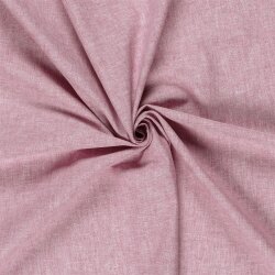 Leinen Chambray Uni Meliert - dunkelrot