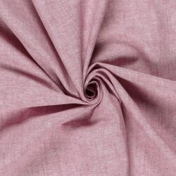 Leinen Chambray Uni Meliert - dunkelrot