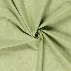Leinen Chambray Uni Meliert - limette