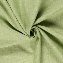 Leinen Chambray Uni Meliert - limette