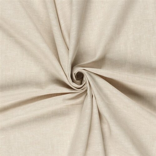 Leinen Chambray Uni Meliert - beige