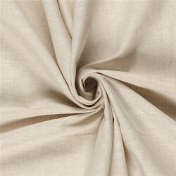 Leinen Chambray Uni Meliert - beige