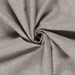 Leinen Chambray Uni Meliert - braun