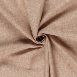 Leinen Chambray Uni Meliert - ziegelrot