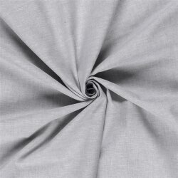 Leinen Chambray Uni Meliert - hellgrau