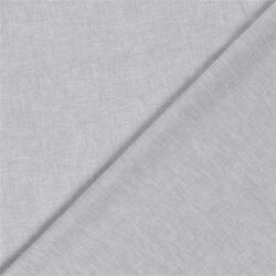 Leinen Chambray Uni Meliert - hellgrau