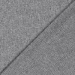 Leinen Chambray Uni Meliert - schwarz