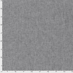 Leinen Chambray Uni Meliert - schwarz