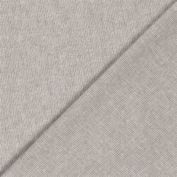 Leinen Chambray Mini Streifen Melange - schoko