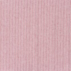 Leinen Chambray Streifen Melange - dunkelrot