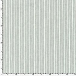 Leinen Chambray Streifen Melange - antikgrün