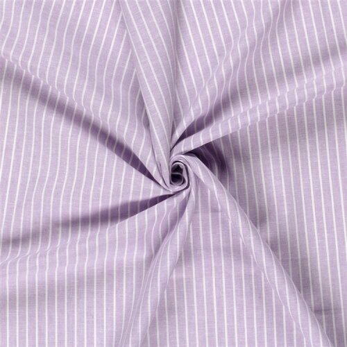 Leinen Chambray Streifen Melange - helllila