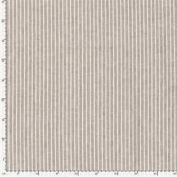 Leinen Chambray Streifen Melange - schoko
