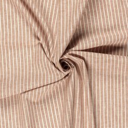 Leinen Chambray Streifen Melange - ziegelrot