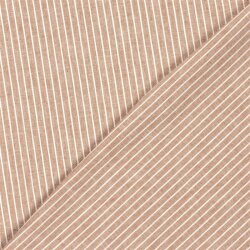 Leinen Chambray Streifen Melange - ziegelrot