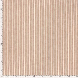 Leinen Chambray Streifen Melange - ziegelrot