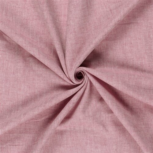 Leinen Chambray Fischgräte Melange - pink-rosa
