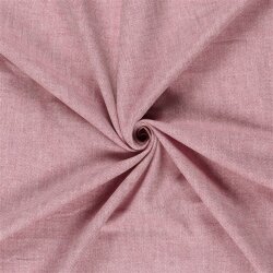 Leinen Chambray Fischgräte Melange - pink-rosa