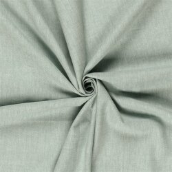 Leinen Chambray Fischgräte Melange - antikgrün