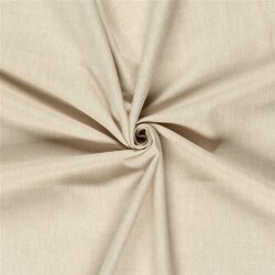 Leinen Chambray Fischgräte Melange - hellbeige