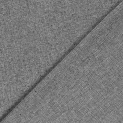 Leinen Chambray Fischgräte Melange - schwarz